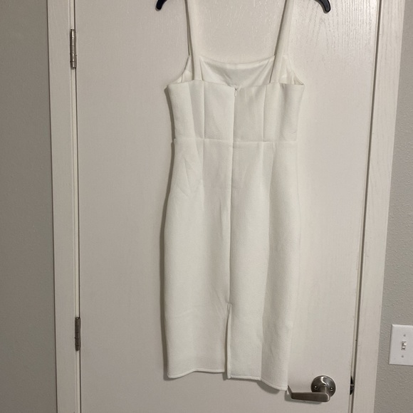 Lulus Guessing Game White Bodycon Midi Dress - Size small - Picture 6 of 10
